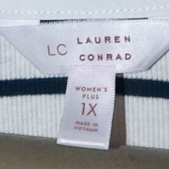 LC Lauren Conrad Striped Thermal Style Henley - Picture 5 of 5